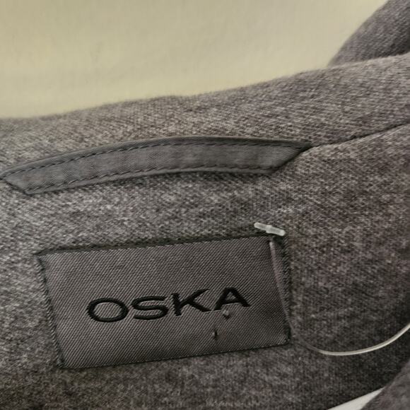 OSKA Gray Outerwear Long Sleeve Hooded Full Zipper Coat Size 1 US 6/8 - Picture 4 of 11